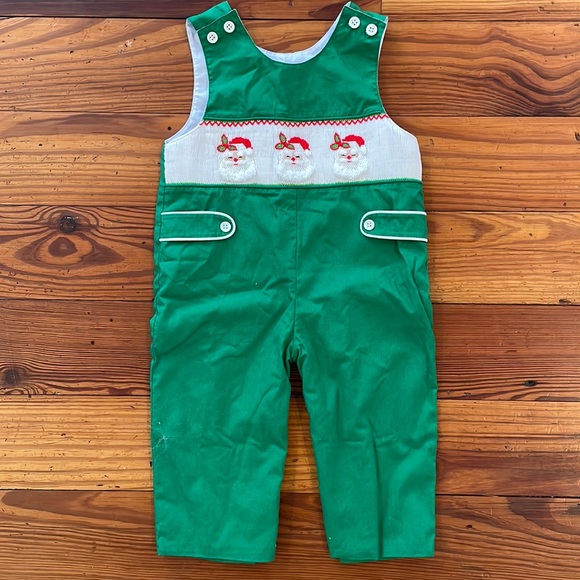 Santa Smocked Jon Jon - Picture 1 of 2